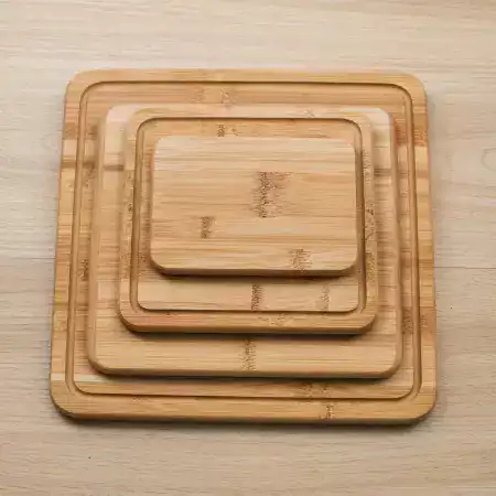 EcoChefBamboo bamboo cutting board set featuring different sizes perfect for chopping vegetables, fruits, and preparing Indian cuisine safely