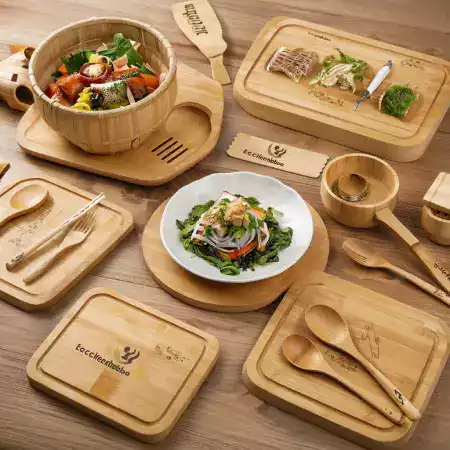 Happy Indian family in their modern kitchen using EcoChefBamboo bamboo kitchenware for daily cooking, demonstrating the practical beauty and functionality of sustainable kitchen tools